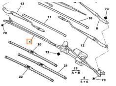 Recambio de motor limpia delantero para peugeot 307 sw (3h) 1.6 hdi 110 referencia OEM IAM 6405P7  