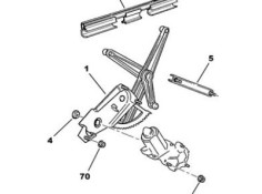 Recambio de elevalunas delantero derecho para peugeot 205 furgoneta/hatchback 1.8 d referencia OEM IAM 660235  