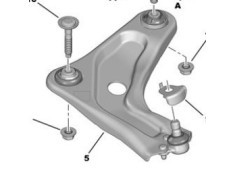 Recambio de brazo suspension inferior delantero izquierdo para peugeot 207/207+ (wa_, wc_) 1.6 hdi referencia OEM IAM 3520R7  
