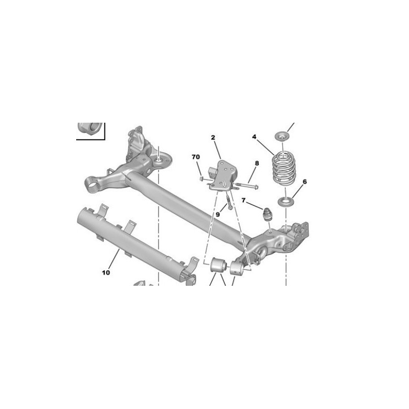 Recambio de puente trasero para peugeot 207/207+ (wa_, wc_) 1.6 hdi referencia OEM IAM 5148V2  