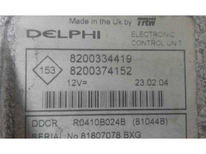 Recambio de centralita motor uce para renault scenic ii 1.5 dci diesel   |   0.03 - 0.09 | 2003 - 2009 | 82 cv / 60 kw referenci