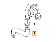 Recambio de tubo para seat cordoba (6l2) 1.9 tdi referencia OEM IAM 6Q0145828D  