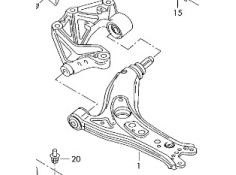 Recambio de brazo suspension inferior delantero derecho para seat cordoba (6l2) 1.9 tdi referencia OEM IAM 6Q0407151L  