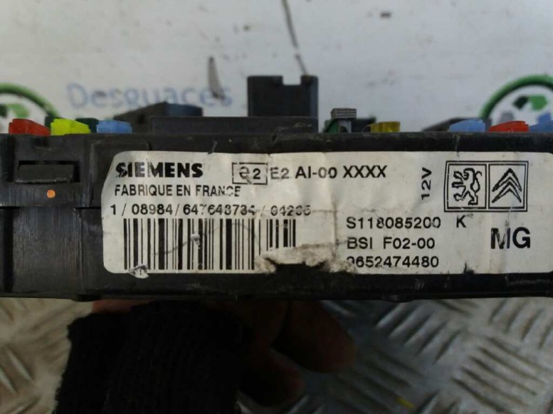 Recambio de caja reles / fusibles para citroen c2 sx   |   09.03 - 12.07 | 2003 - 2007 | 73 cv / 54 kw referencia OEM IAM S11808