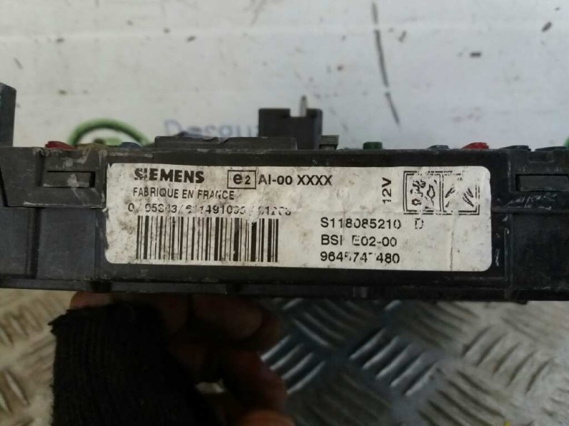 Recambio de caja reles / fusibles para peugeot 206 berlina 1.9 diesel   |   0.98 - ... | 1998 | 69 cv / 51 kw referencia OEM IAM