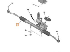 Recambio de cremallera direccion para citroën c3 i (fc_, fn_) 1.1 i referencia OEM IAM 1674121080  