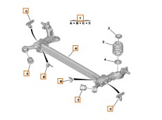 Recambio de puente trasero para citroën c3 i (fc_, fn_) 1.1 i referencia OEM IAM 5148G4  