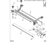 Recambio de puente trasero para peugeot 206 hatchback (2a/c) 1.9 d referencia OEM IAM 514897 5175AX 5175AT