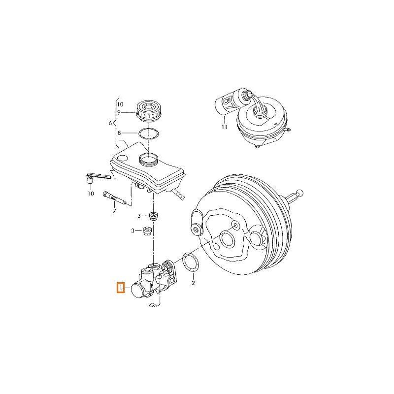 Recambio de bomba freno para audi a4 b6 avant (8e5) 2.5 tdi referencia OEM IAM 8E0611021  