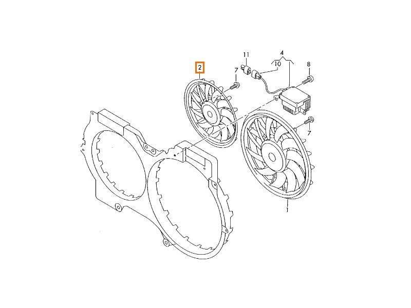 Recambio de electroventilador para audi a4 b6 avant (8e5) 2.5 tdi referencia OEM IAM 8E0959455N  