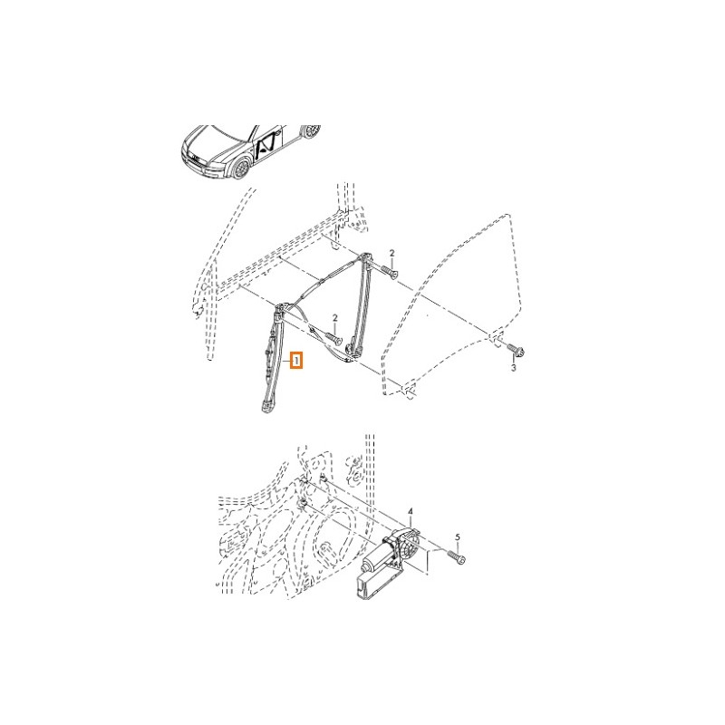 Recambio de elevalunas delantero derecho para audi a4 b6 avant (8e5) 2.5 tdi referencia OEM IAM 8E0837462C  