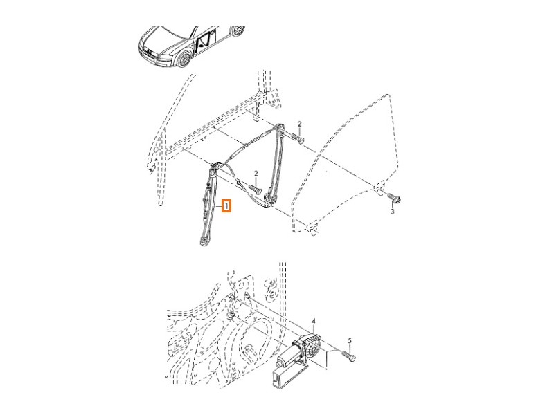 Recambio de elevalunas delantero derecho para audi a4 b6 avant (8e5) 2.5 tdi referencia OEM IAM 8E0837462C  