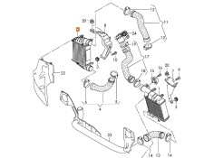 Recambio de intercooler para audi a4 b6 avant (8e5) 2.5 tdi referencia OEM IAM 8E0145806M 8E0145806Q  2