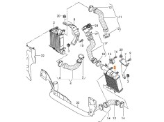 Recambio de intercooler para audi a4 b6 avant (8e5) 2.5 tdi referencia OEM IAM 8E0145805AA   2
