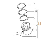 Recambio de piston para audi a4 b6 avant (8e5) 2.5 tdi referencia OEM IAM 06D107066D 06A107065N 06D107066C / 06B198401 2