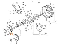 Recambio de polea cigueñal para audi a4 b6 avant (8e5) 2.5 tdi referencia OEM IAM 06B105255J   2