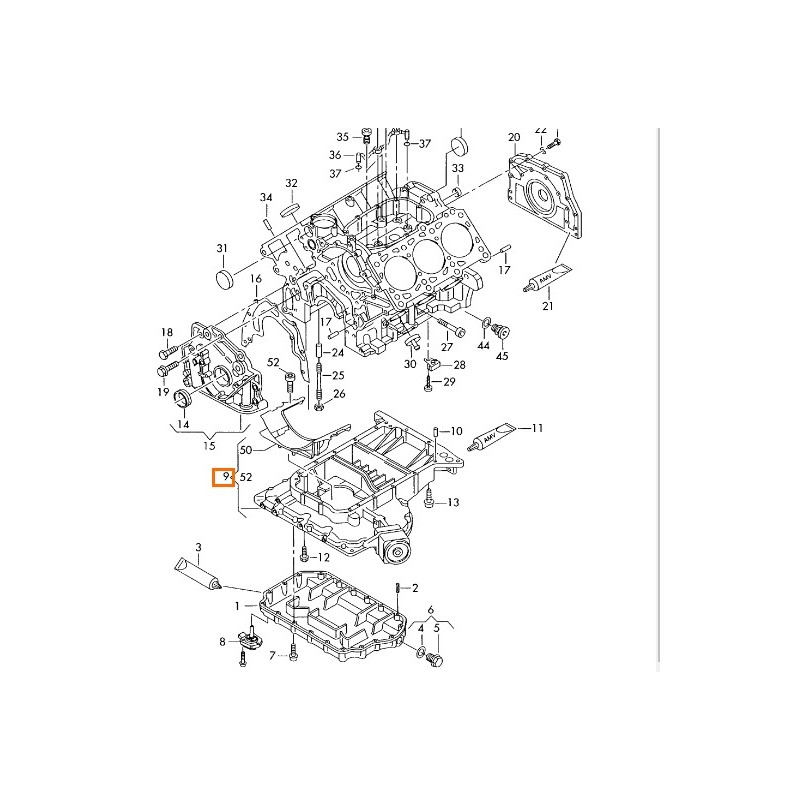 Recambio de carter para audi a4 b6 avant (8e5) 2.5 tdi referencia OEM IAM 06C103601D  