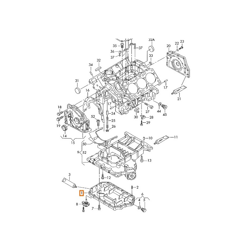 Recambio de carter para audi a4 b6 avant (8e5) 2.5 tdi referencia OEM IAM 06C103604C  