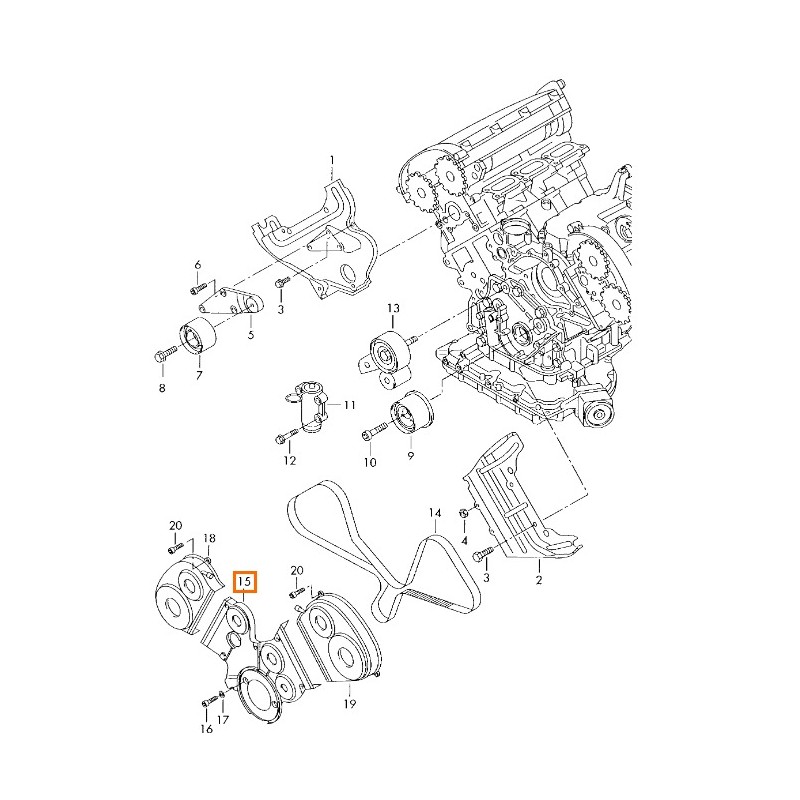 Recambio de moldura para audi a4 b6 avant (8e5) 2.5 tdi referencia OEM IAM 06C109128C  