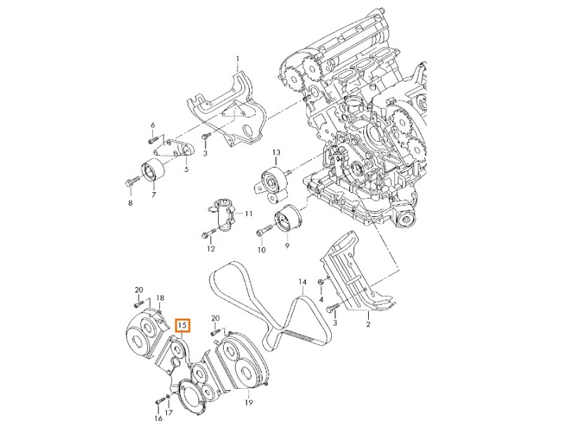 Recambio de moldura para audi a4 b6 avant (8e5) 2.5 tdi referencia OEM IAM 06C109128C  