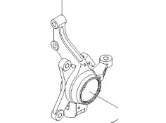 Recambio de mangueta delantera izquierda para daewoo kalos (klas) 1.4 referencia OEM IAM 96535190  