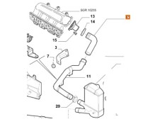 Recambio de tubo admision para fiat panda / panda classic (169_) 1.3 d multijet (169.axc1a) referencia OEM IAM 51717834  