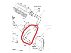 Recambio de tubo admision para fiat panda / panda classic (169_) 1.3 d multijet (169.axc1a) referencia OEM IAM 51717833  