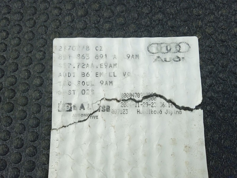Recambio de alfombrilla para audi a4 b6 avant (8e5) 2.5 tdi referencia OEM IAM 8E1863691A 8E0864450A 