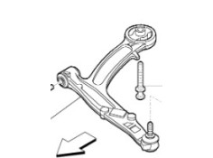 Recambio de brazo suspension inferior delantero izquierdo para fiat panda furgoneta/hatchback (169_) 1.3 d multijet referencia O 2