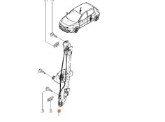 Recambio de elevalunas trasero izquierdo para renault clio iii (br0/1, cr0/1) 1.5 dci (br17, cr17) referencia OEM IAM 8200291154