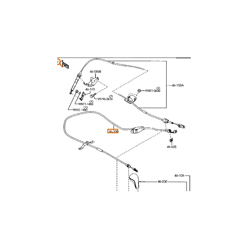 Recambio de varillaje cambio para mazda 6 hatchback (gg) 2.0 (gges) referencia OEM IAM GR1E-46-300  