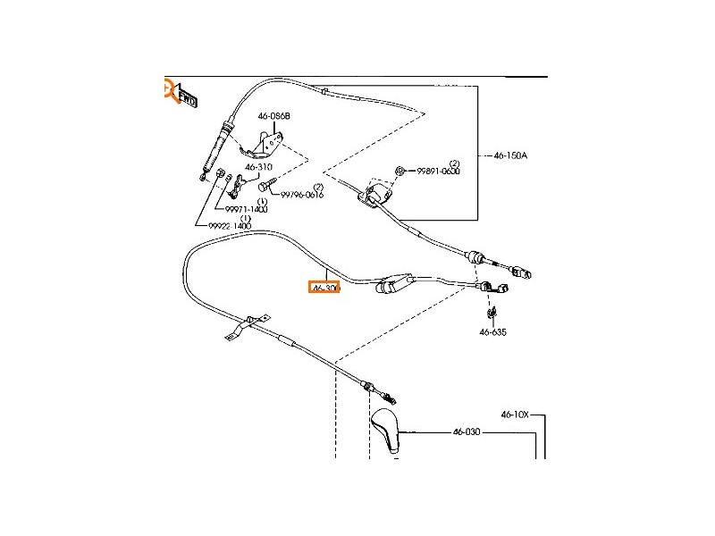 Recambio de varillaje cambio para mazda 6 hatchback (gg) 2.0 (gges) referencia OEM IAM GR1E-46-300  