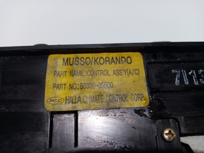Recambio de mando calefaccion / aire acondicionado para ssangyong korando referencia OEM IAM 8532005500  