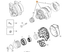 Recambio de alternador para opel vectra c (z02) 1.9 cdti (f69) referencia OEM IAM 1204433 1204433 6204187 2