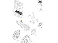 Recambio de cigueñal para opel vectra c (z02) 1.9 cdti (f69) referencia OEM IAM 64784647 95514208  2