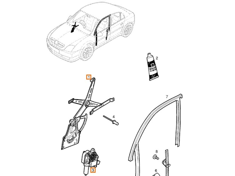 Recambio de elevalunas delantero derecho para opel vectra c (z02) 1.9 cdti (f69) referencia OEM IAM 5140060  