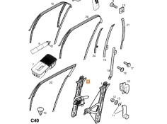 Recambio de elevalunas trasero derecho para opel vectra c (z02) 1.9 cdti (f69) referencia OEM IAM 5140066   2