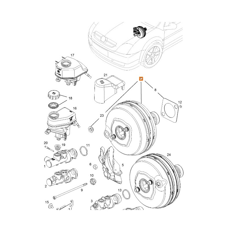 Recambio de servofreno para opel vectra c (z02) 1.9 cdti (f69) referencia OEM IAM 13126710TB 5544000 