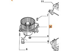Recambio de motor calefaccion para lancia ypsilon (843_) 1.3 d multijet (843.axe11, 843.axe1a) referencia OEM IAM 77363263  