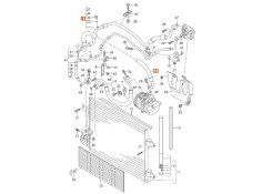 Recambio de tubos aire acondicionado para seat toledo iii (5p2) 1.9 tdi referencia OEM IAM 1K0820743BT 1K0820743CD / 1K0820743FG