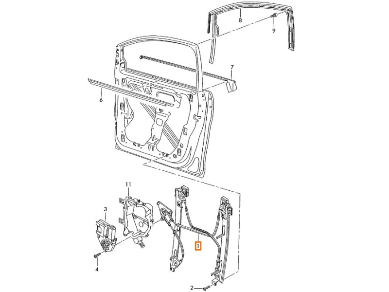 Recambio de elevalunas delantero derecho para seat toledo iii (5p2) 1.9 tdi referencia OEM IAM 5P0837462  