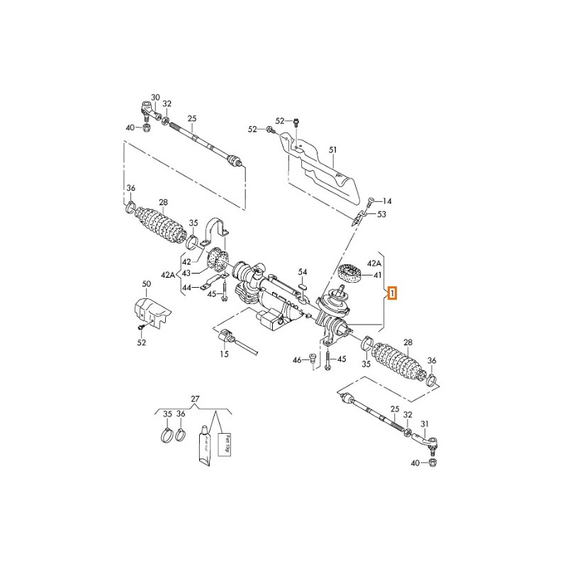 Recambio de cremallera direccion para seat toledo iii (5p2) 1.9 tdi referencia OEM IAM 1K1423055M  