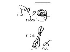 Recambio de piston para mazda 3 sedán (bk) 1.6 di turbo (bk12y) referencia OEM IAM Y60111100  Y60111210