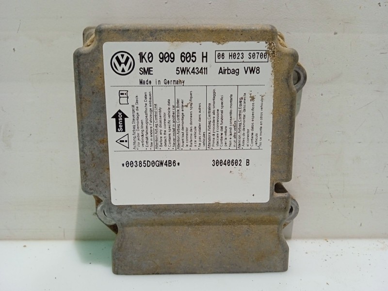 Recambio de centralita airbag para seat toledo iii (5p2) 1.9 tdi referencia OEM IAM 1K0909605H 5WK43411 