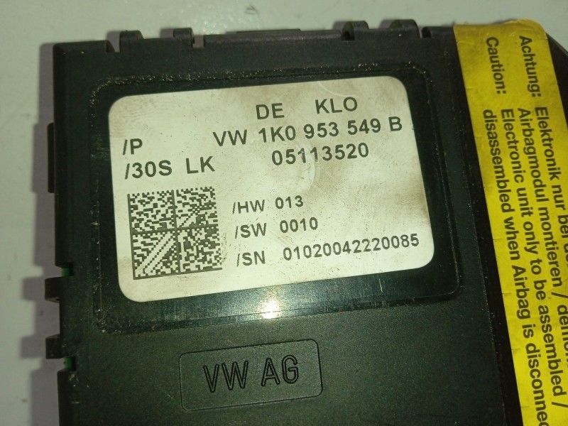 Recambio de modulo electronico para seat toledo iii (5p2) 1.9 tdi referencia OEM IAM 1K0953549B  