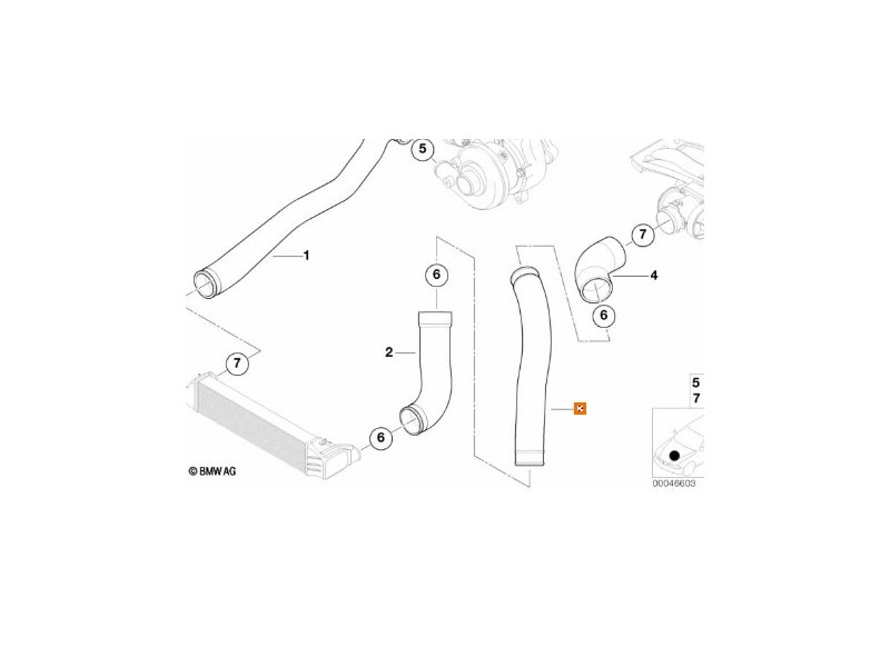 Recambio de tubo para bmw 3 (e46) 320 d referencia OEM IAM 11617786527  