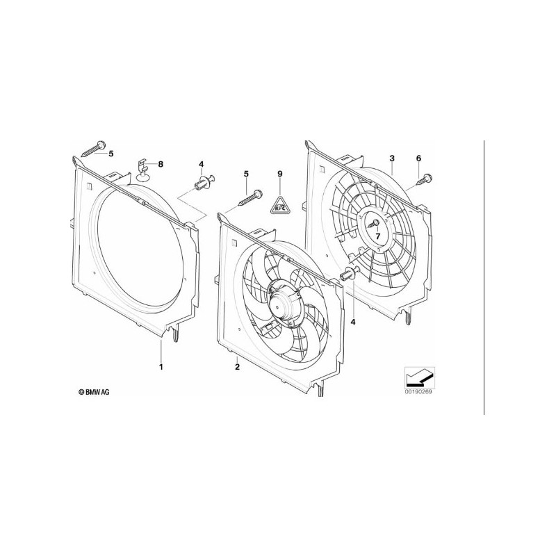 Recambio de electroventilador para bmw 3 (e46) 320 d referencia OEM IAM 64546988915  17117801423