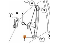 Recambio de elevalunas trasero derecho para bmw 3 (e46) 320 d referencia OEM IAM 51347011206  