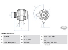 Recambio de alternador para bmw 3 (e46) 320 d referencia OEM IAM 12312247405 CAL15266GS CAL15266AS