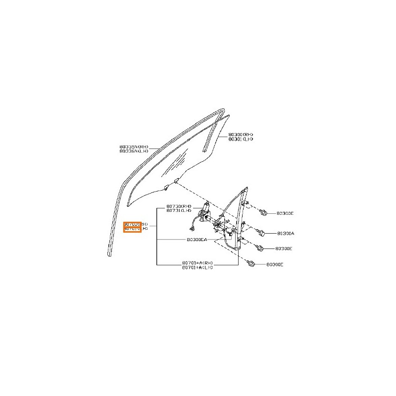 Recambio de elevalunas delantero derecho para nissan micra iii (k12) 1.4 16v referencia OEM IAM 80700BC40B  